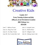 Tuesdays June and July Creative Kids