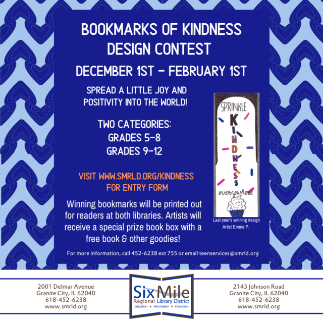Bookmarks of Kindness Design Contest Six Mile Regional ...